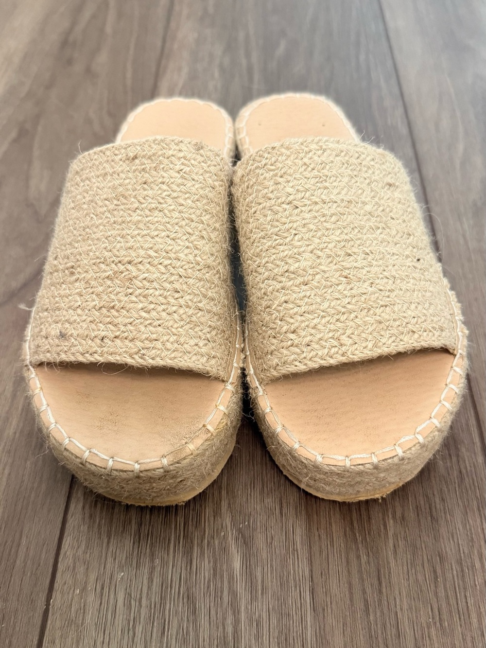 Beach by Matisse Espadrille Slide Sandals Natural Jute Size 7 - Picture 2 of 6